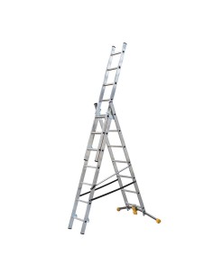 Escalera combinada de 3 tramos con estabilizador curvo HobbyLOT