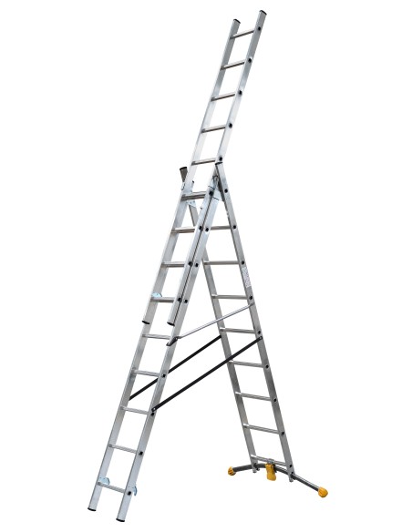 Escalera combinada de 3 tramos con estabilizador curvo HobbyLOT