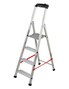 Escalera de tijera profesional Alu PRO con peldaño ancho