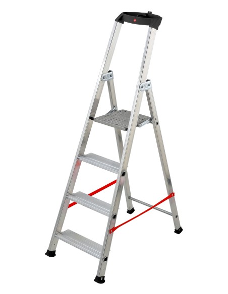 Escalera de tijera profesional Alu PRO con peldaño ancho