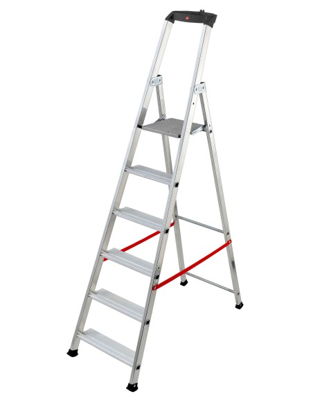 Escalera de tijera profesional Alu PRO con peldaño ancho