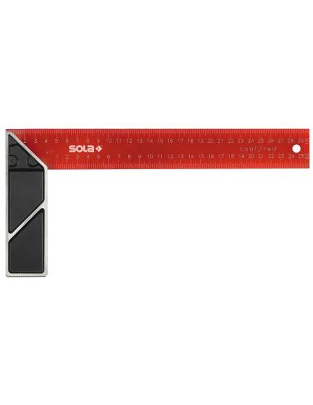 Escuadra de carpintero de acero pintado epoxi rojo SRC