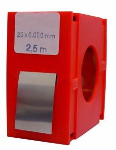 Rollo fleje calibrado 2.5 metros x 25 mm inox