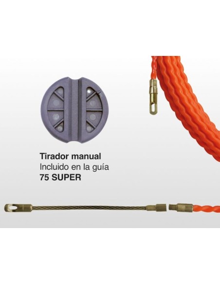 Guía pasahilos de poliéster helicoidal de 4,5 mm con punta intercambiable serie 75