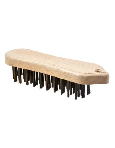 Cepillo manual con cuerpo de madera tipo violín / rectangular 5 hileras