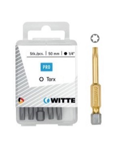 Puntas Torx TIN de 50 mm en cajita de plástico (5 ud)