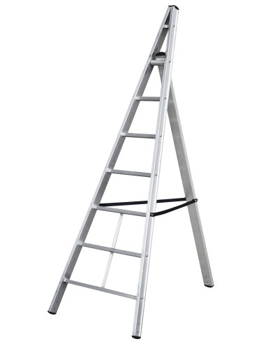 Escalera de tijera triangular de aluminio Trittika