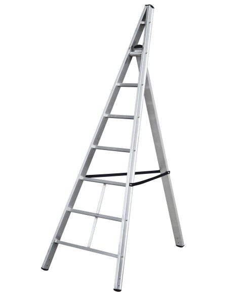 Escalera de tijera triangular de aluminio Trittika