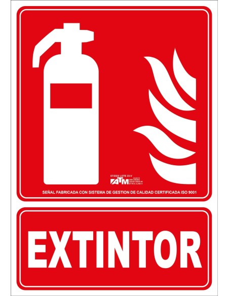 Señal extintor PVC