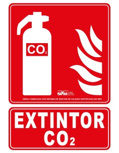 Señal extintor CO2 PVC