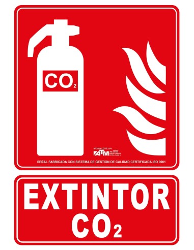 Señal extintor CO2 PVC