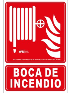 Señal boca de incendio PVC