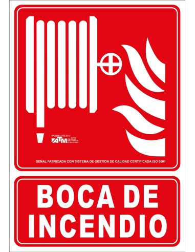 Señal boca de incendio PVC