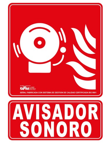 Señal avisador sonoro PVC