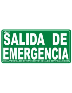 Señal salida de emergencia PVC
