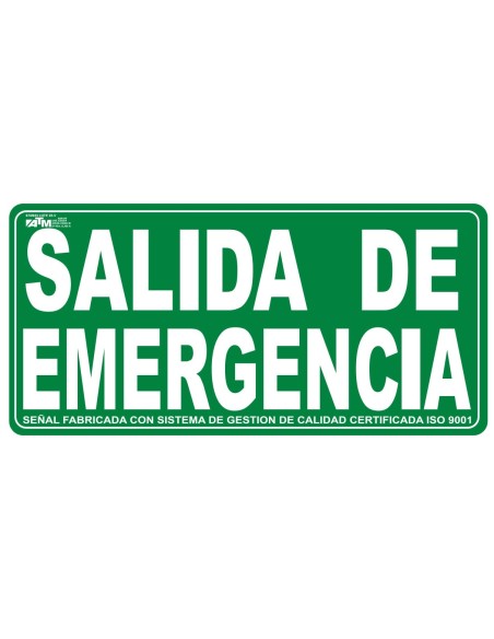 Señal salida de emergencia PVC