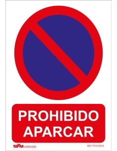 Señal prohibido aparcar PVC Glasspack