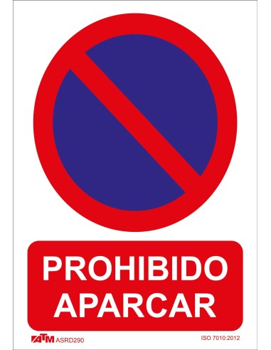 Señal prohibido aparcar PVC Glasspack