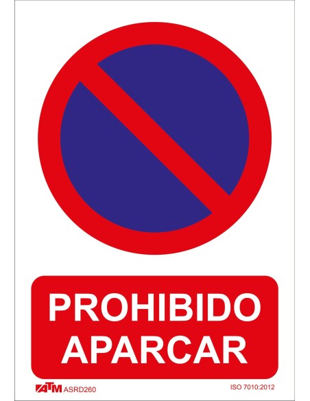 Señal prohibido aparcar PVC Glasspack