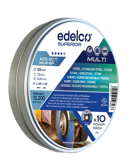 Lata Power-Pack con 10 discos de corte metal ACS 60 T MULTI Superior