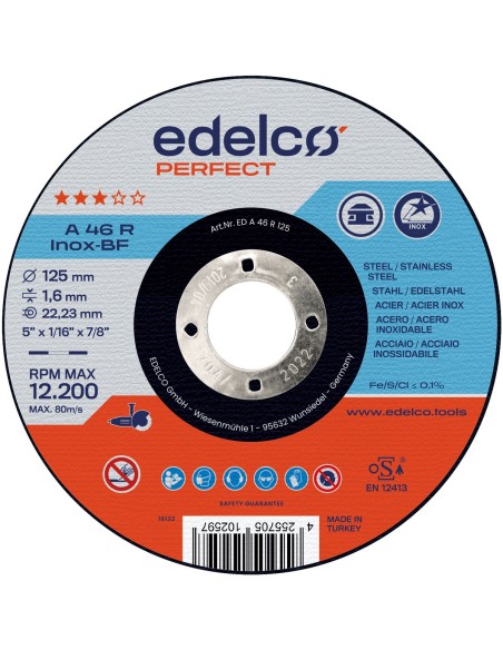 Disco de corte metal para máquina portátil A 46 R INOX Perfect
