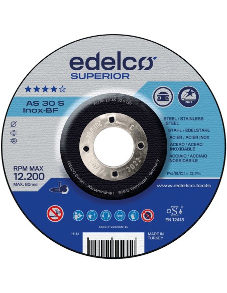 Disco de corte metal para máquina portátil AS 30 S INOX Superior