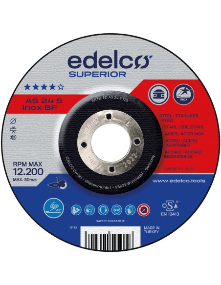 Disco de desbaste para máquina portátil AS 24 S INOX Superior