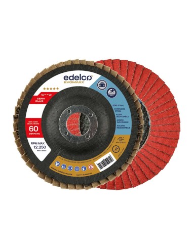 Disco abrasivo milhojas cerámico Cera Plus EvoMaxx 115 mm BASE PLANA
