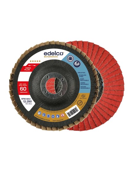 Disco abrasivo milhojas cerámico Cera Plus EvoMaxx 115 mm BASE PLANA