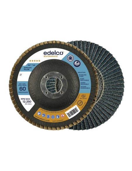 Disco abrasivo milhojas de zirconio Zircon Plus EvoMaxx 125 mm BASE PLANA