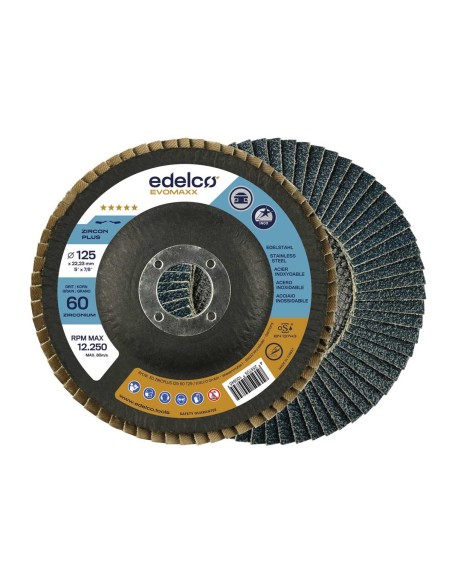 Disco abrasivo milhojas de zirconio Zircon Plus EvoMaxx 125 mm BASE PLANA