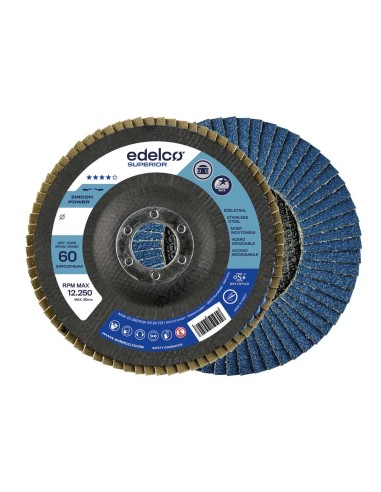 Disco abrasivo milhojas de zirconio Zircon Power Superior 125 mm BASE PLANA