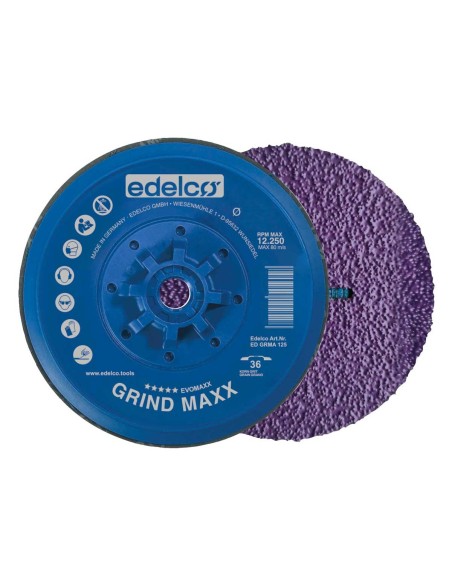 Plato de desbaste con abrasivo de alto rendimiento para amoladoras angulares con rosca M14 Grind Maxx