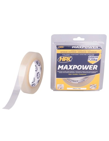 Cinta doble cara Max Power transparente
