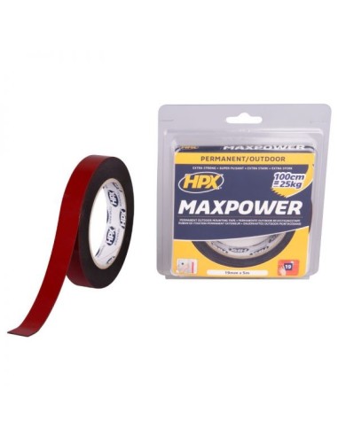 Cinta doble cara Max Power Outdoor negra