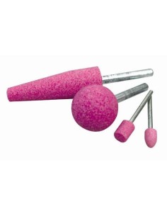 Muelas con vástago Ø 6 mm de corindón figura 6 para uso universal en acero