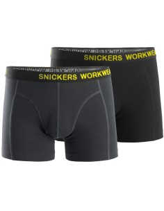 CALZONCILLOS ELASTICOS 2-PACK NEGRO-GRIS ACERO T-M