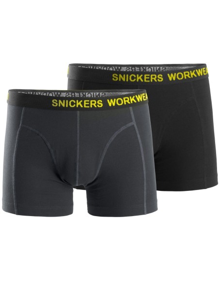 CALZONCILLOS ELASTICOS 2-PACK NEGRO-GRIS ACERO T-M