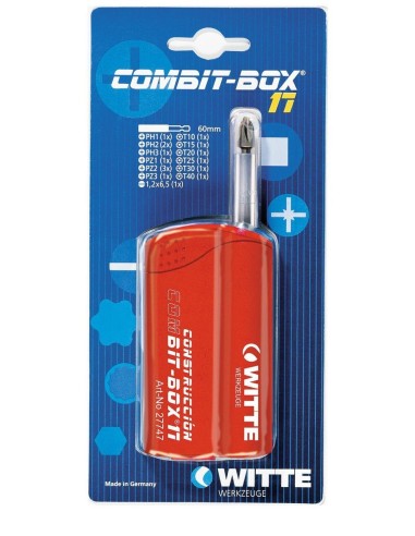Caja de puntas de atornillar COMBIT-BOX 17 blíster