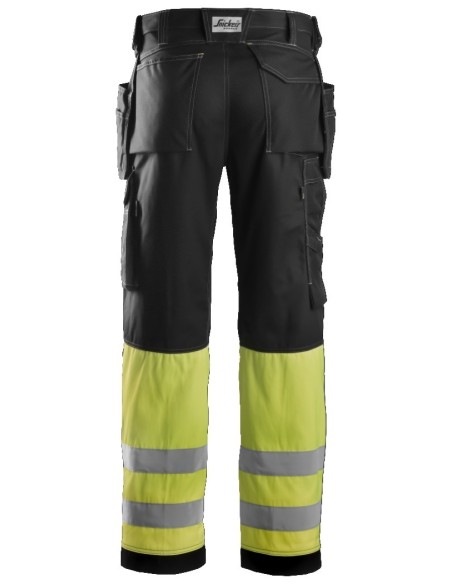 3235 Pantalones largos de trabajo de algodon de alta visibilidad clase 1 con bolsillos flotantes