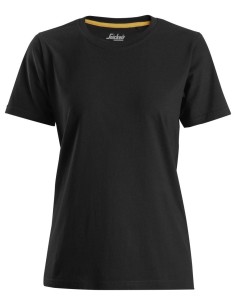 2517 Camiseta de manga corta para mujer de algodon organico AllroundWork negro