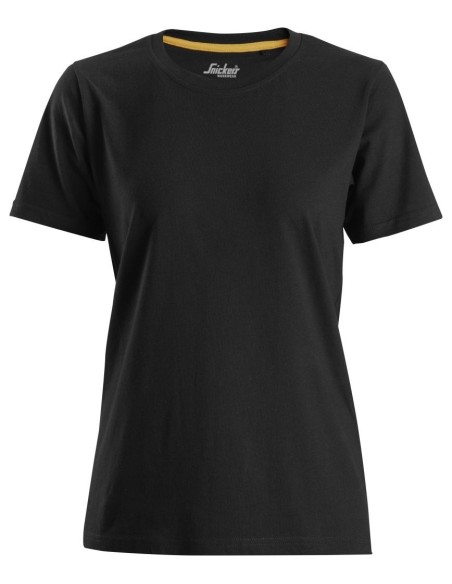 2517 Camiseta de manga corta para mujer de algodon organico AllroundWork negro