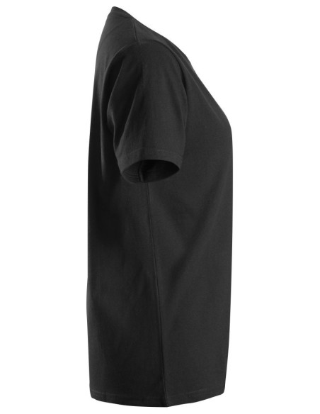 2517 Camiseta de manga corta para mujer de algodon organico AllroundWork negro