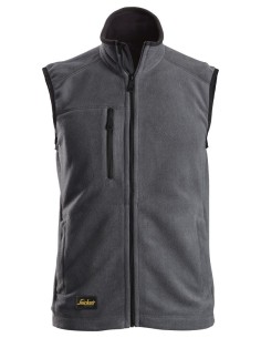 8024 Chaleco de forro polar AllroundWork Polartec gris acero/ negro