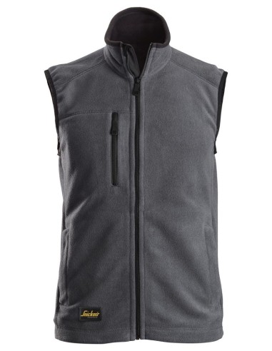8024 Chaleco de forro polar AllroundWork Polartec gris acero/ negro