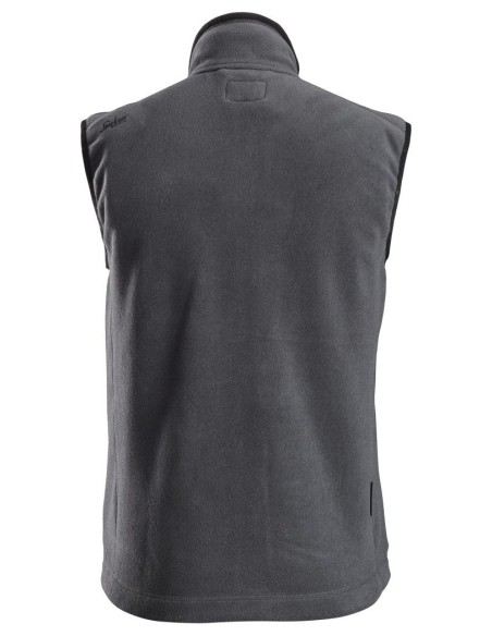 8024 Chaleco de forro polar AllroundWork Polartec gris acero/ negro