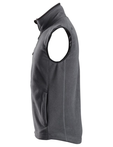 8024 Chaleco de forro polar AllroundWork Polartec gris acero/ negro