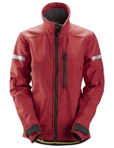 1207 Chaqueta de mujer softshell AllroundWork rojo/ negro
