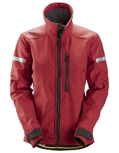1207 Chaqueta de mujer softshell AllroundWork rojo/ negro