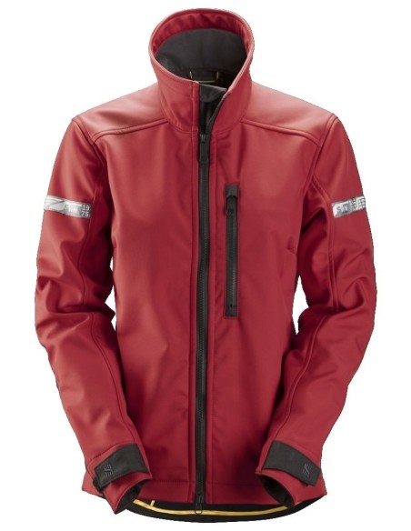1207 Chaqueta de mujer softshell AllroundWork rojo/ negro